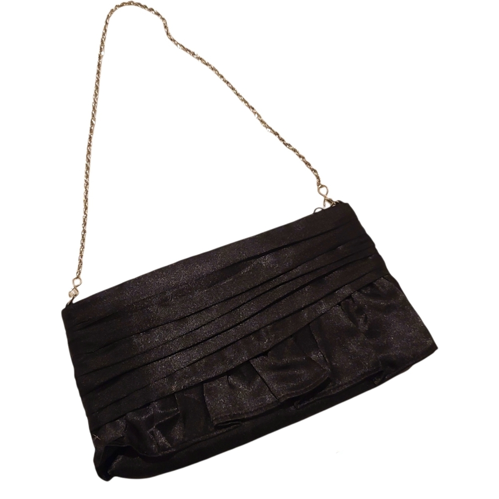 Black Mini Satin/silk like shoulder purse Small NWOT